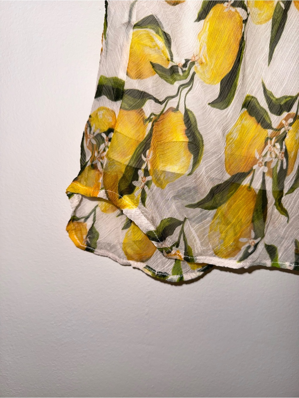 J. Crew White Skirt with Yellow Lemon Print - Picture 3 of 4